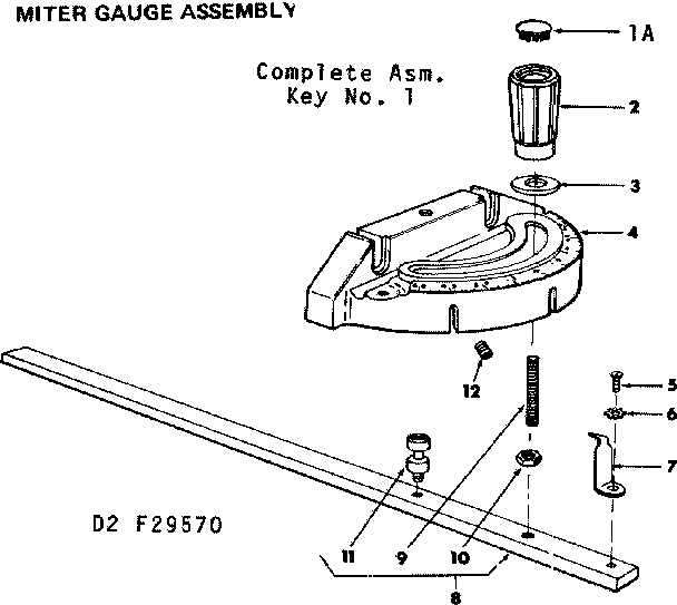 Miter gauge assembly