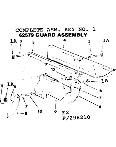 4-1/8 in. jointer-planer/62579 guard assembly