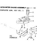 4-1/8 in. jointer-planer/62704 miter gauge assembly