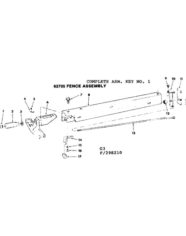 4-1/8 in. jointer-planer/62705 fence assembly