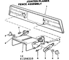 Craftsman 113298210 4-1/8 in. jointer-planer/fence assembly diagram