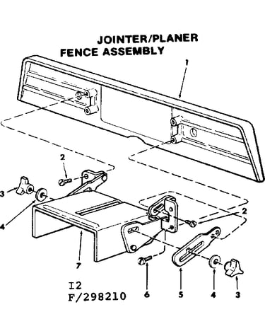 4-1/8 in. jointer-planer/fence assembly