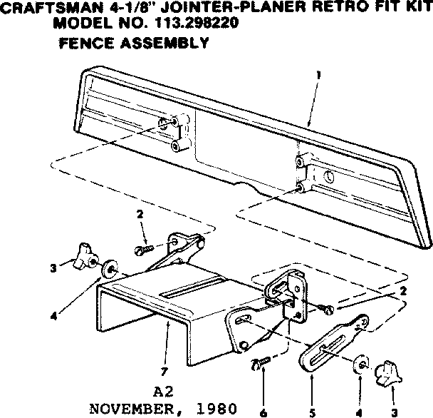 8 IN. JOINTER-PLANER RETRO FIT KIT/FENCE ASSEMBLY