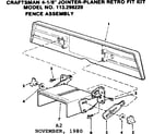 Craftsman 113298220 8 in. jointer-planer retro fit kit/fence assembly diagram