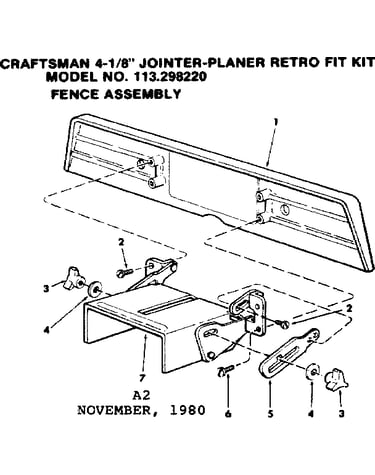 8 in. jointer-planer retro fit kit/fence assembly