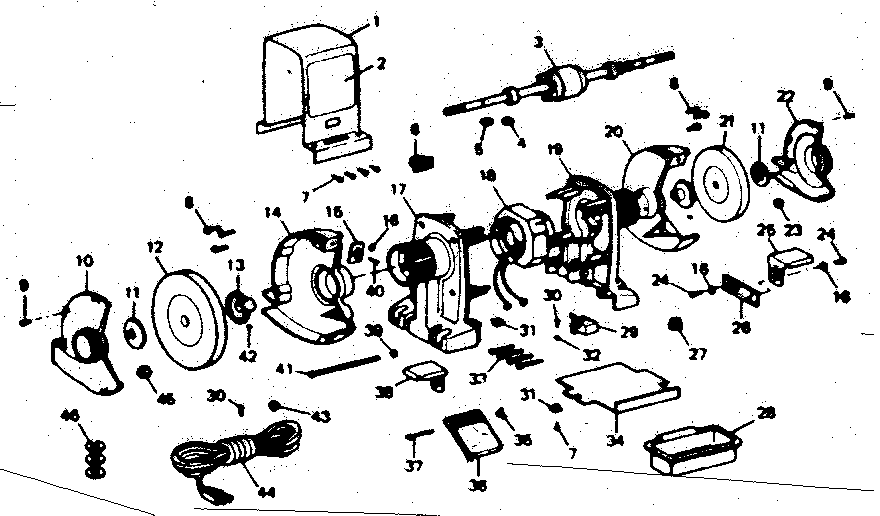 4 h.p. bench grinder 7 inch wheel