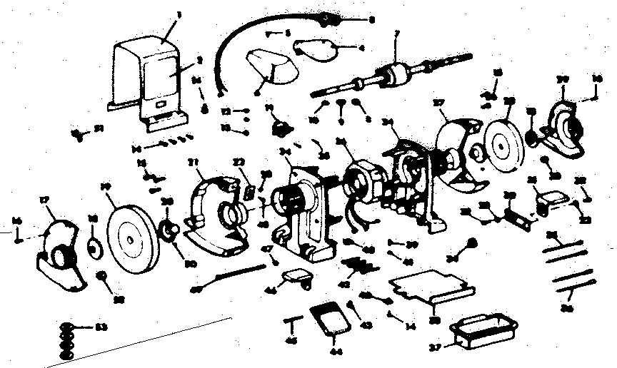 4 h.p. bench grinder 8 inch wheel