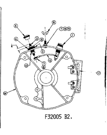 Rear bearing carrier asm w/battery charging terminals