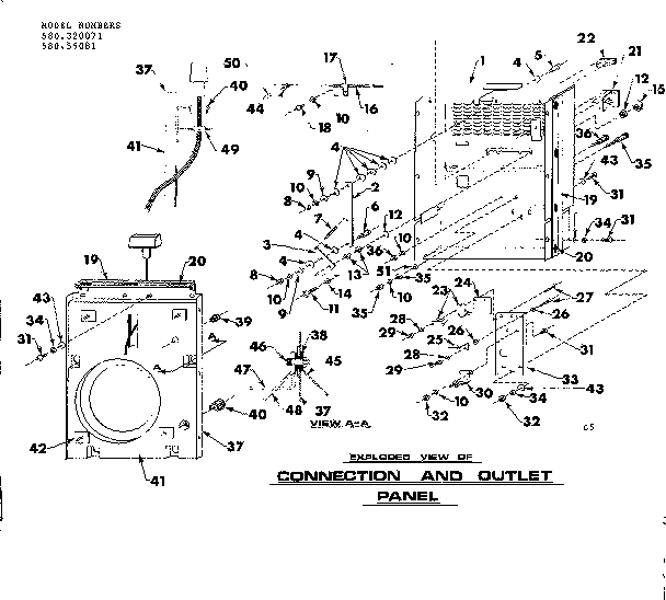 Connection and outlet panel