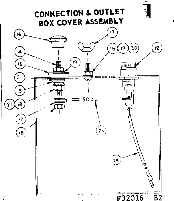 Connection & outlet box cover assem
