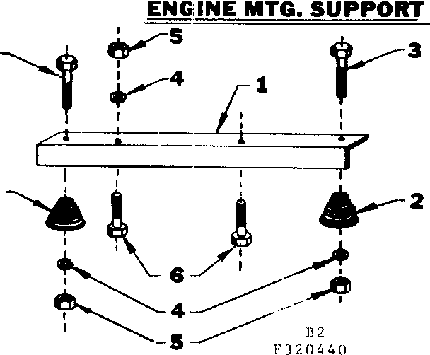 Engine mtg. support