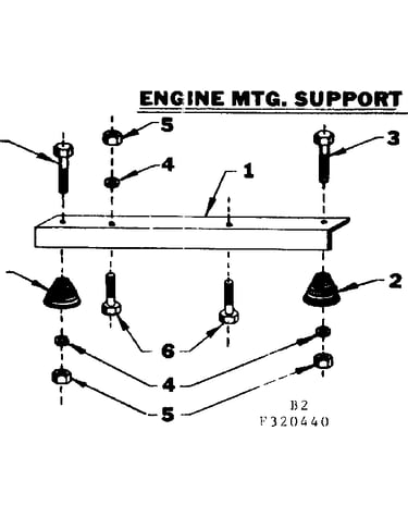 Engine mtg. support