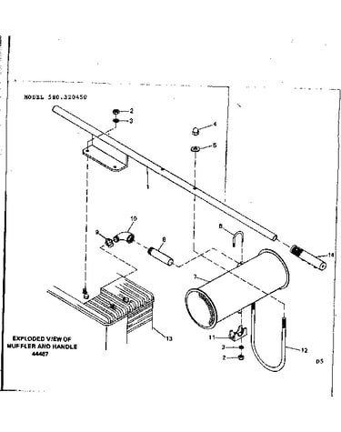 Muffler and handle