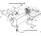 Craftsman 580320470 muffler, handle & mtg. base diagram