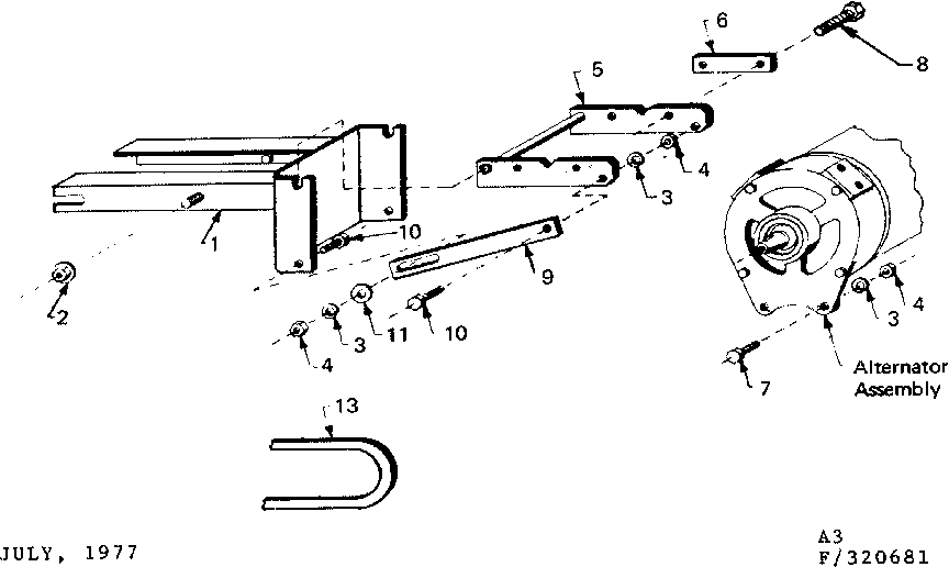 Tractor adapter bracket assembly