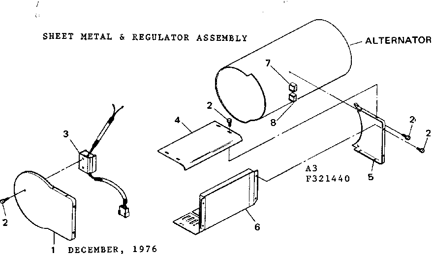Sheet metal & regulator assembly