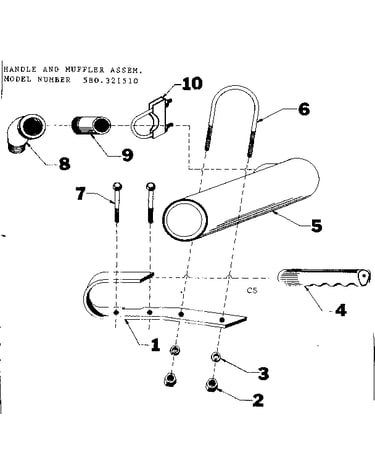 Handle and muffler assem.