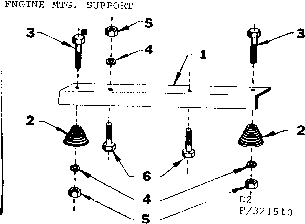 Engine mtg. support