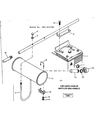 Muffler and handle asm