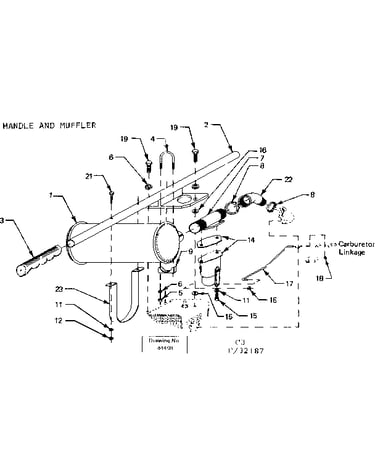 Handle and muffler