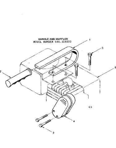 Handle and muffler