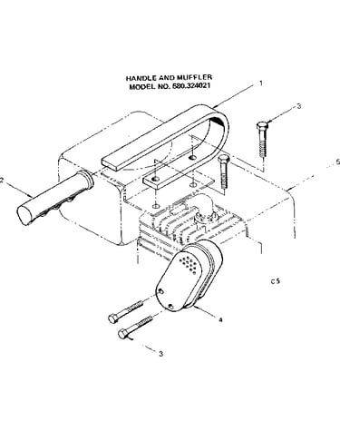 Handle and muffler