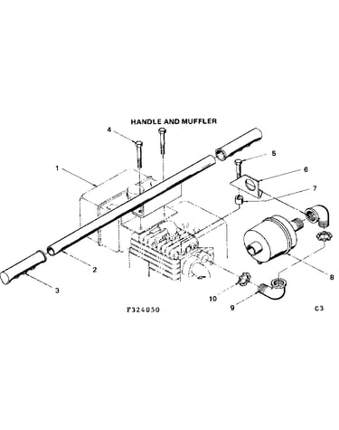 Handle and muffler