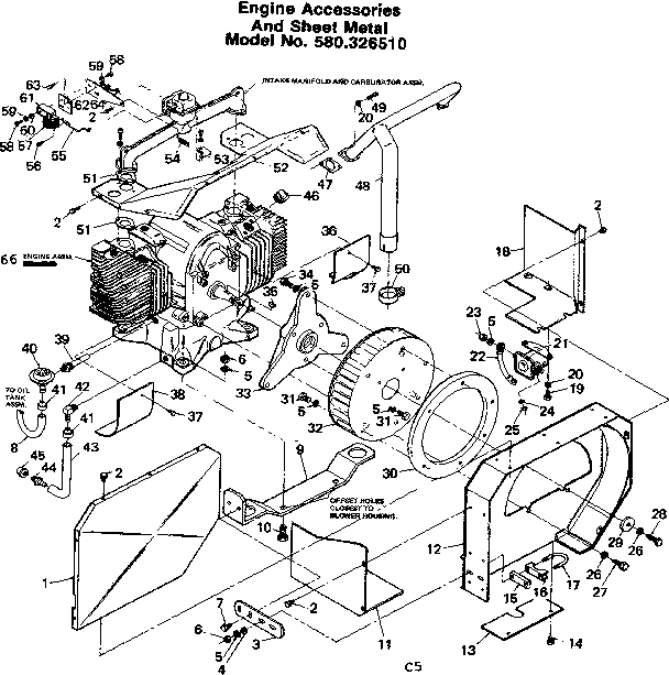 Engine accessories and sheet metal