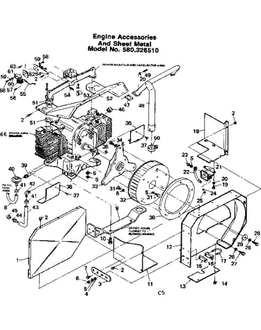 Engine accessories and sheet metal