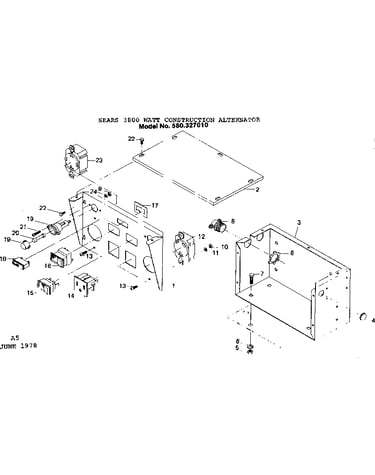 Exploded view of control panel