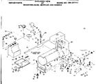 Craftsman 580327211 mounting base muffler and handle diagram