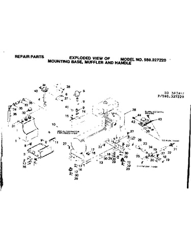 Mounting base muffler and handle