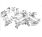 Craftsman 580327221 mounting base, muffler and handle assembly diagram