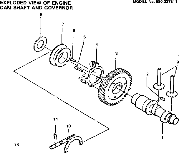 CAM SHAFT AND GOVERNOR ASSEMBLY