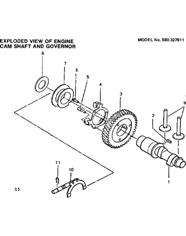 Cam shaft and governor assembly