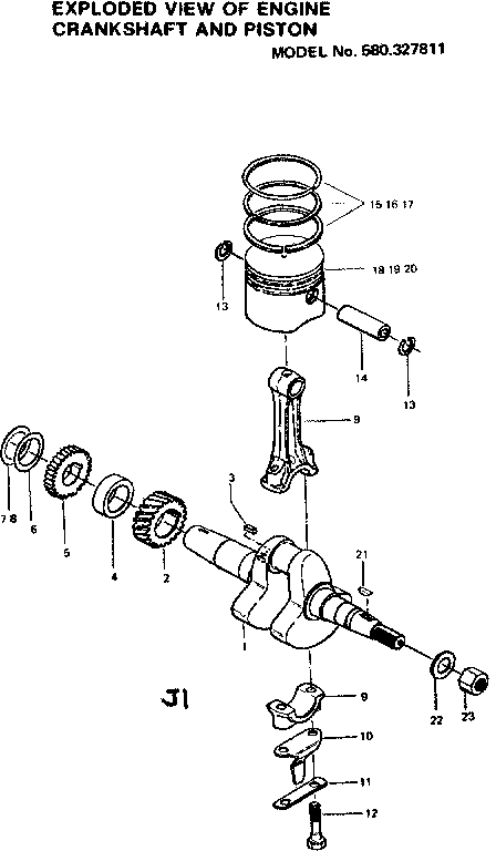 CRANKSHAFT AND PISTON ASSEMBLY