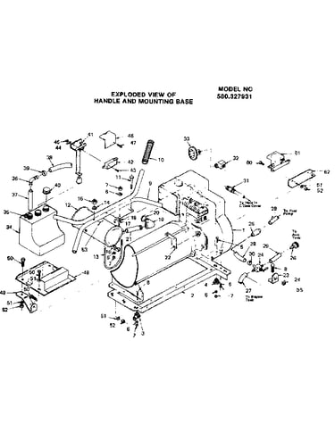 Handle and mounting base 327931
