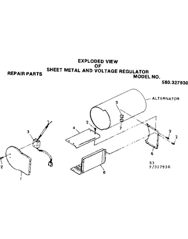 Sheet metal and voltage regulator