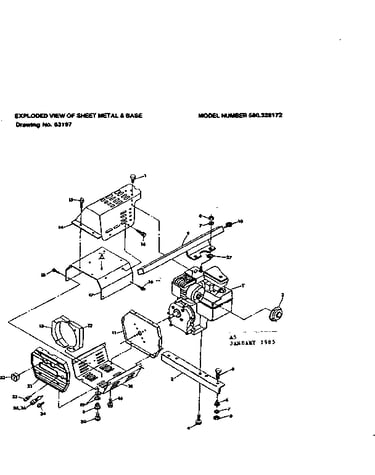Complete engine and brackets