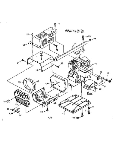Complete engine and brackets