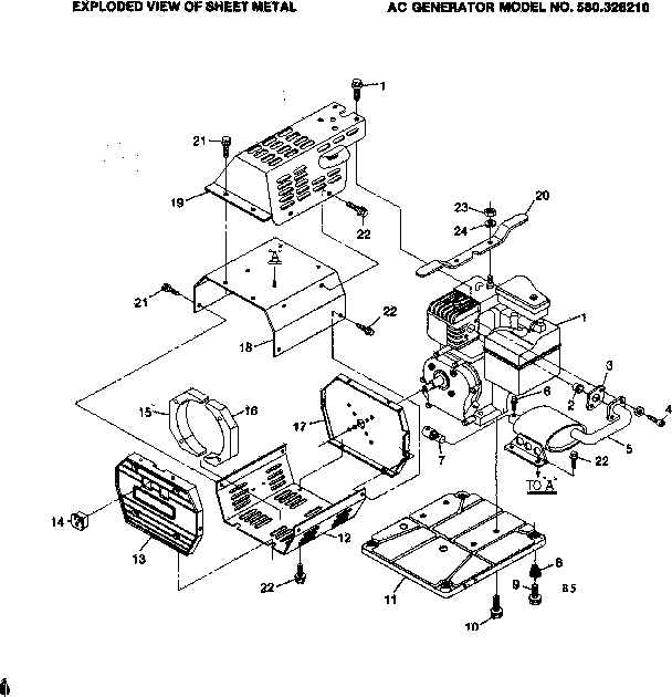 EXPLODED VIEW OF SHEET METAL