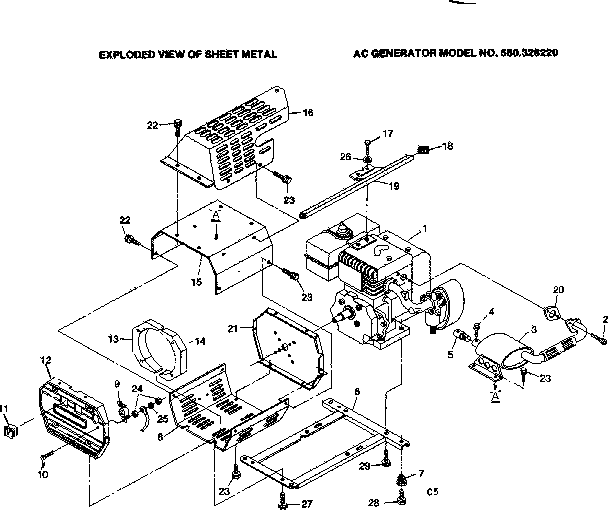 EXPLODED VIEW OF SHEET METAL