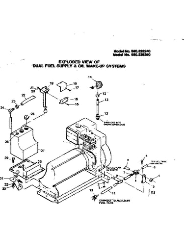 Dual fuel supply & oil make-up