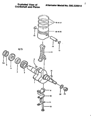 Crankshaft and piston