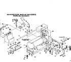 Craftsman 580329210 exploded view of mounting base, muffler and handle diagram