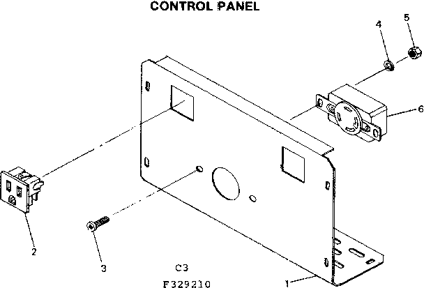 Exploded view of control panel