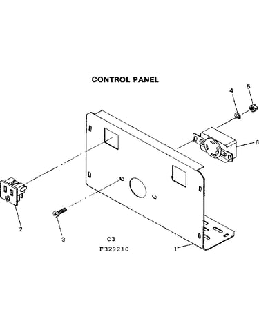 Exploded view of control panel