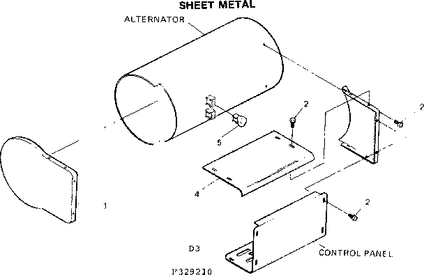 Exploded view of sheet metal
