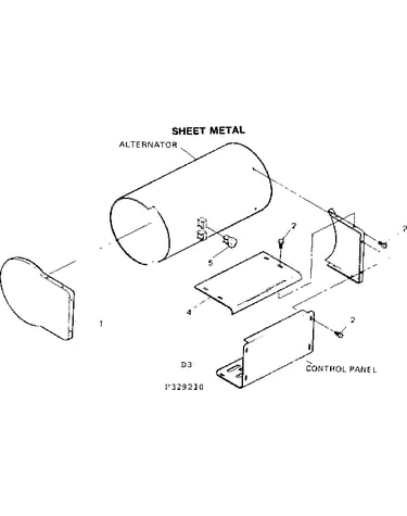 Exploded view of sheet metal
