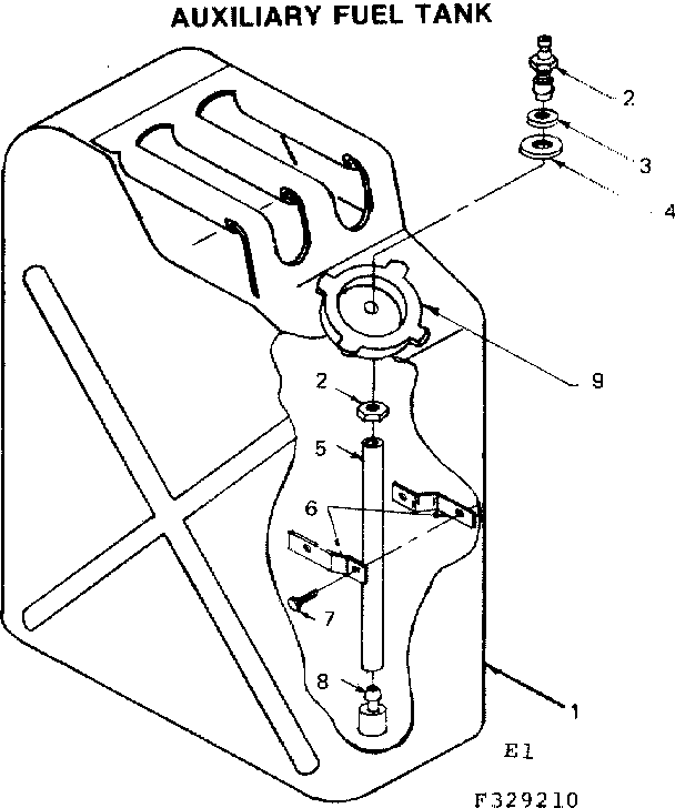 Exployed view of auxiliary fuel tank